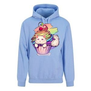 Rainbow Cupcake Kitten Cute Cat Unisex Surf Hoodie