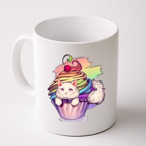 Rainbow Cupcake Kitten Cute Cat Coffee Mug