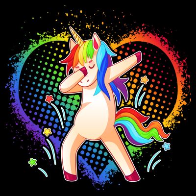 Rainbow Dabbing Unicorn T-Shirt