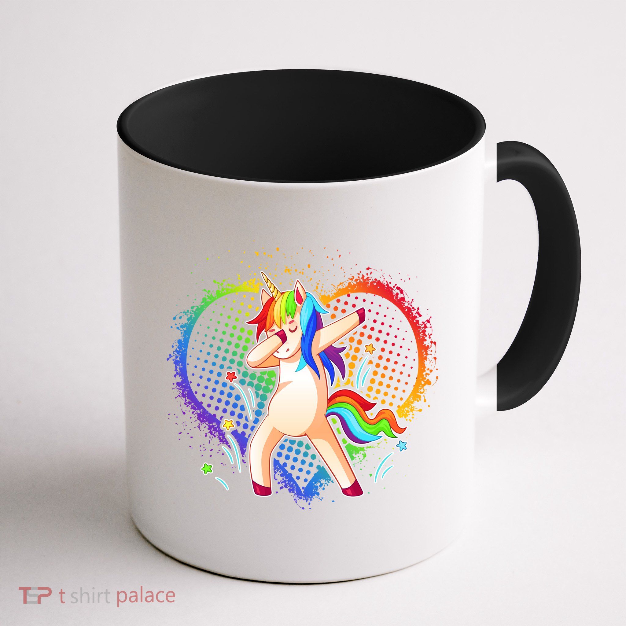 Rainbow Dabbing Unicorn Mug