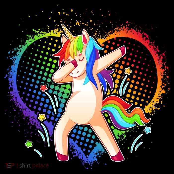 Rainbow Dabbing Unicorn Zip Tote Bag