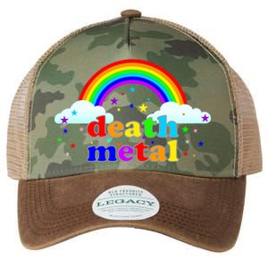 Rainbow Death Metal Logo Legacy Tie Dye Trucker Hat