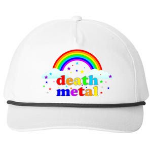 Rainbow Death Metal Logo Snapback Five-Panel Rope Hat