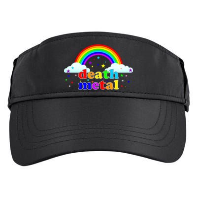 Rainbow Death Metal Logo Adult Drive Performance Visor