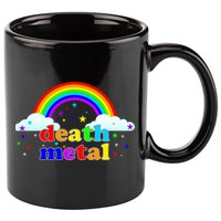 Rainbow Death Metal Logo 11oz C Handle Ceramic Mug