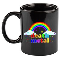 Rainbow Death Metal Logo 11oz C Handle Ceramic Mug