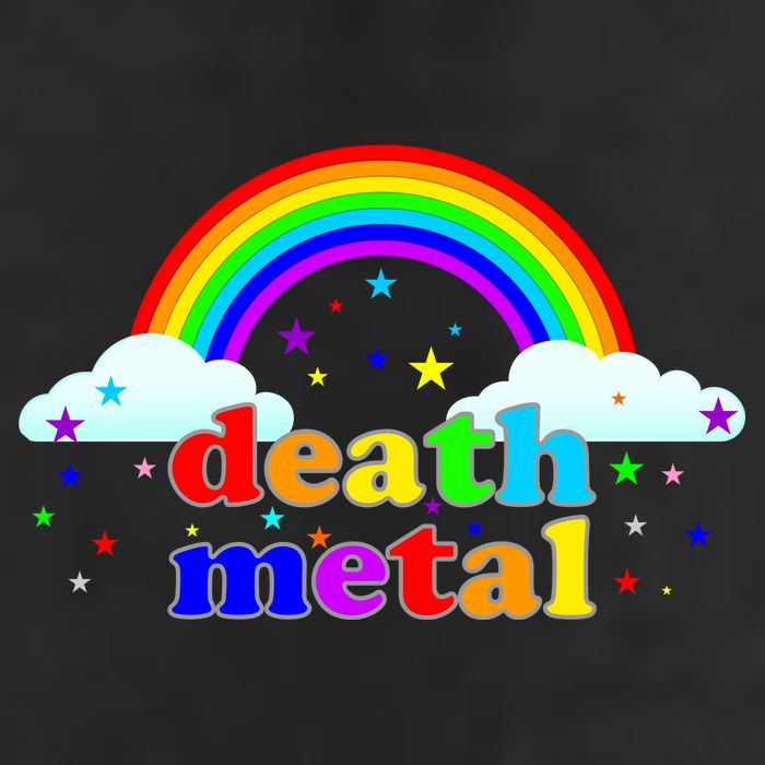 Rainbow Death Metal Logo 11oz C Handle Ceramic Mug