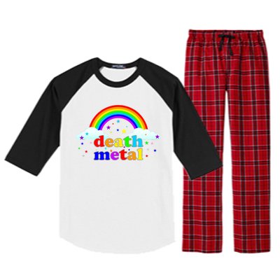 Rainbow Death Metal Logo Raglan Sleeve Pajama Set