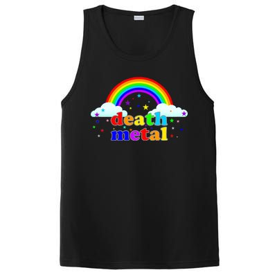 Rainbow Death Metal Logo PosiCharge Competitor Tank