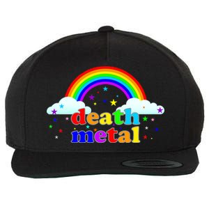 Rainbow Death Metal Logo Wool Snapback Cap