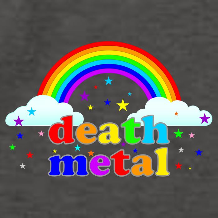Rainbow Death Metal Logo Vector Backpack