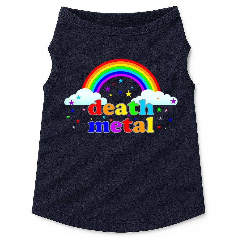 Rainbow Death Metal Logo Doggie Tank