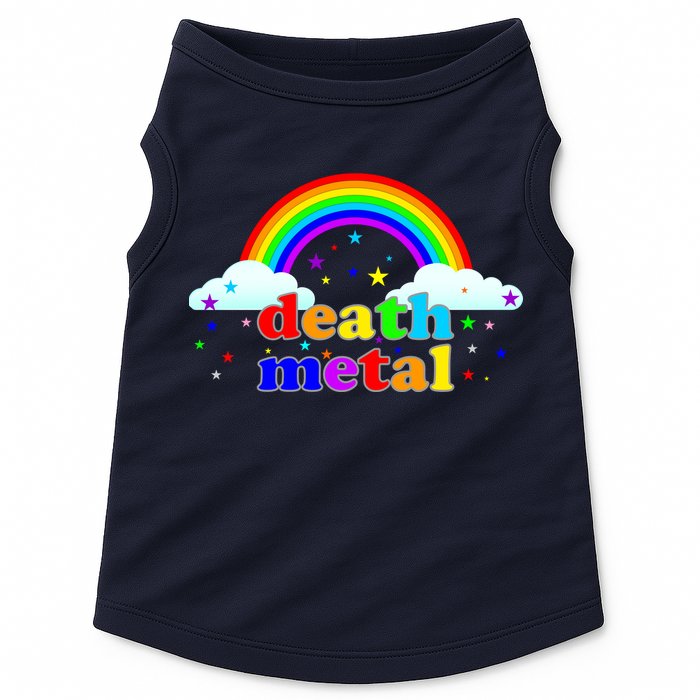 Rainbow Death Metal Logo Doggie Tank