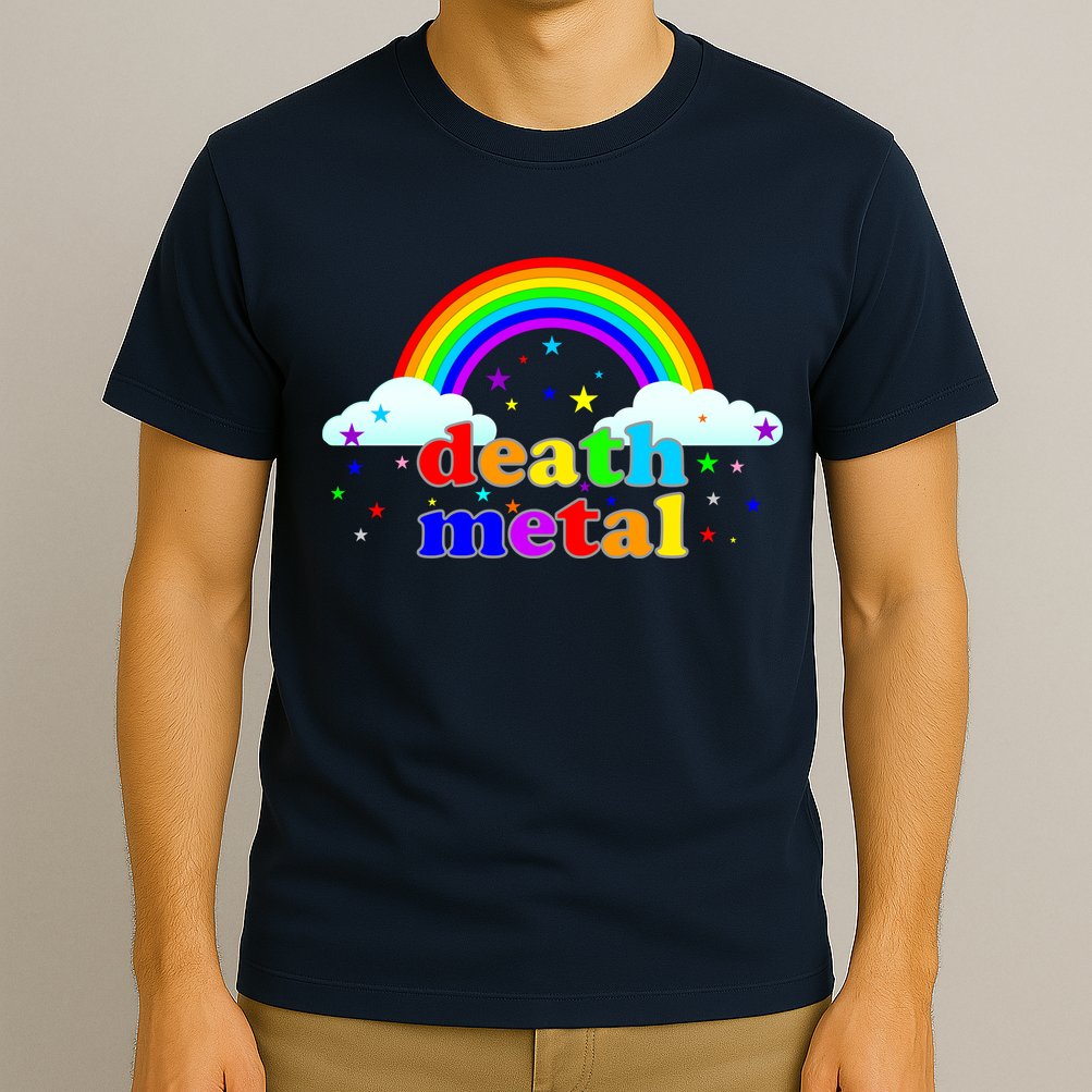 Rainbow Death Metal Logo T-Shirt