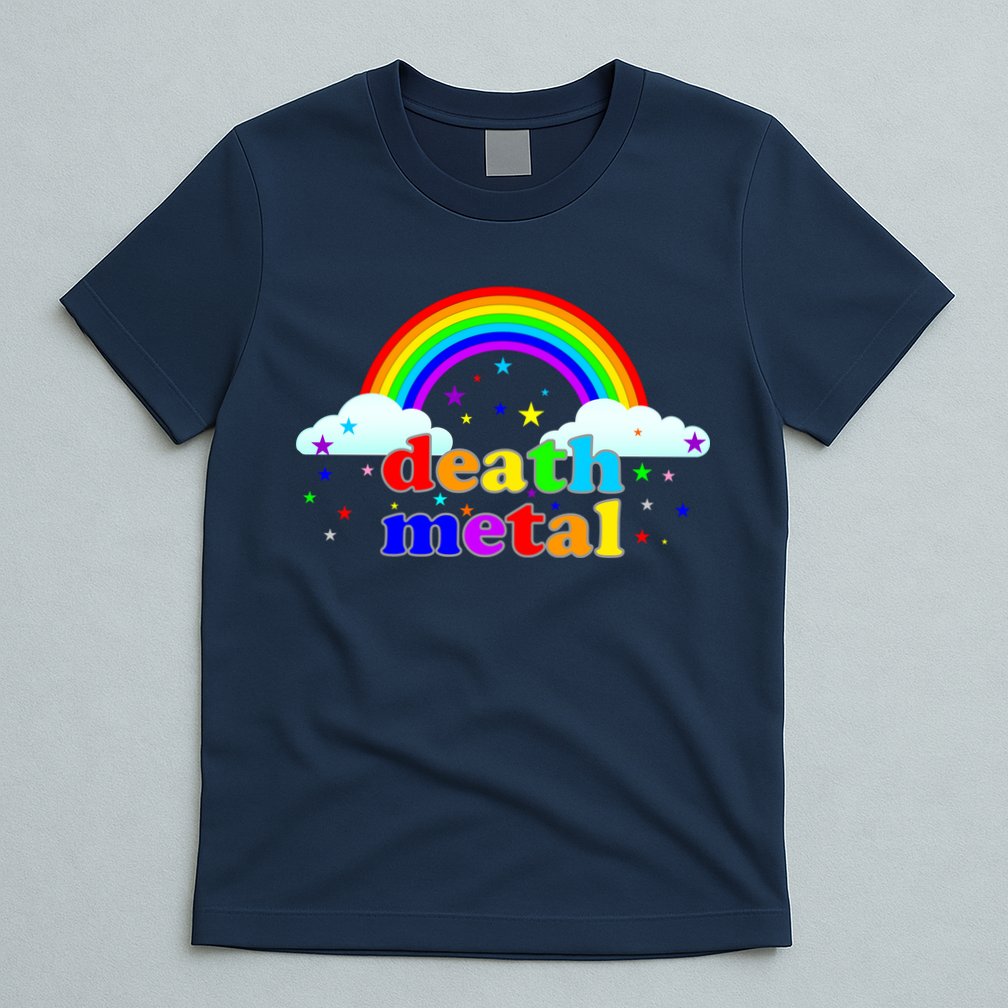 Rainbow Death Metal Logo T-Shirt
