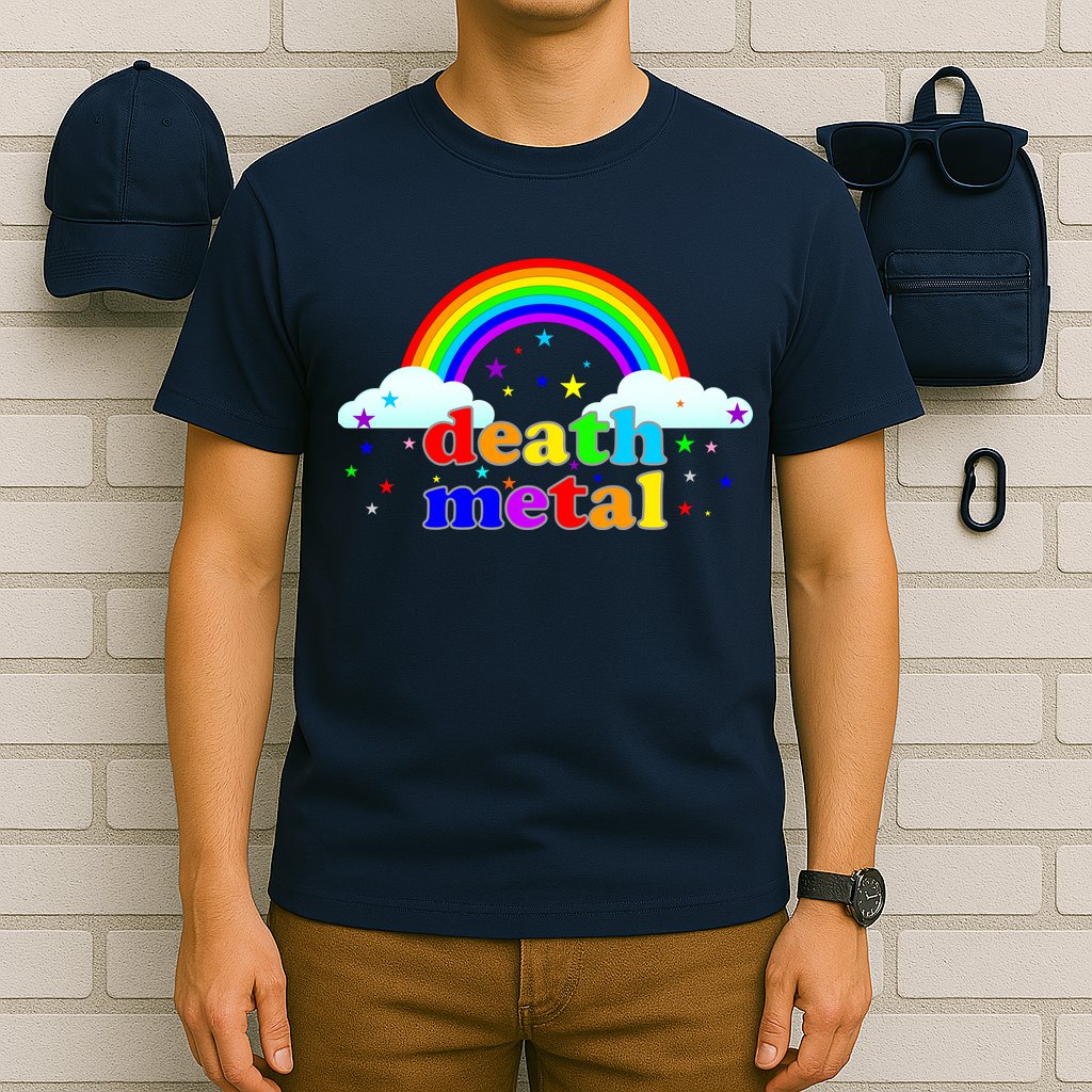 Rainbow Death Metal Logo T-Shirt