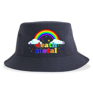 Rainbow Death Metal Logo Sustainable Bucket Hat