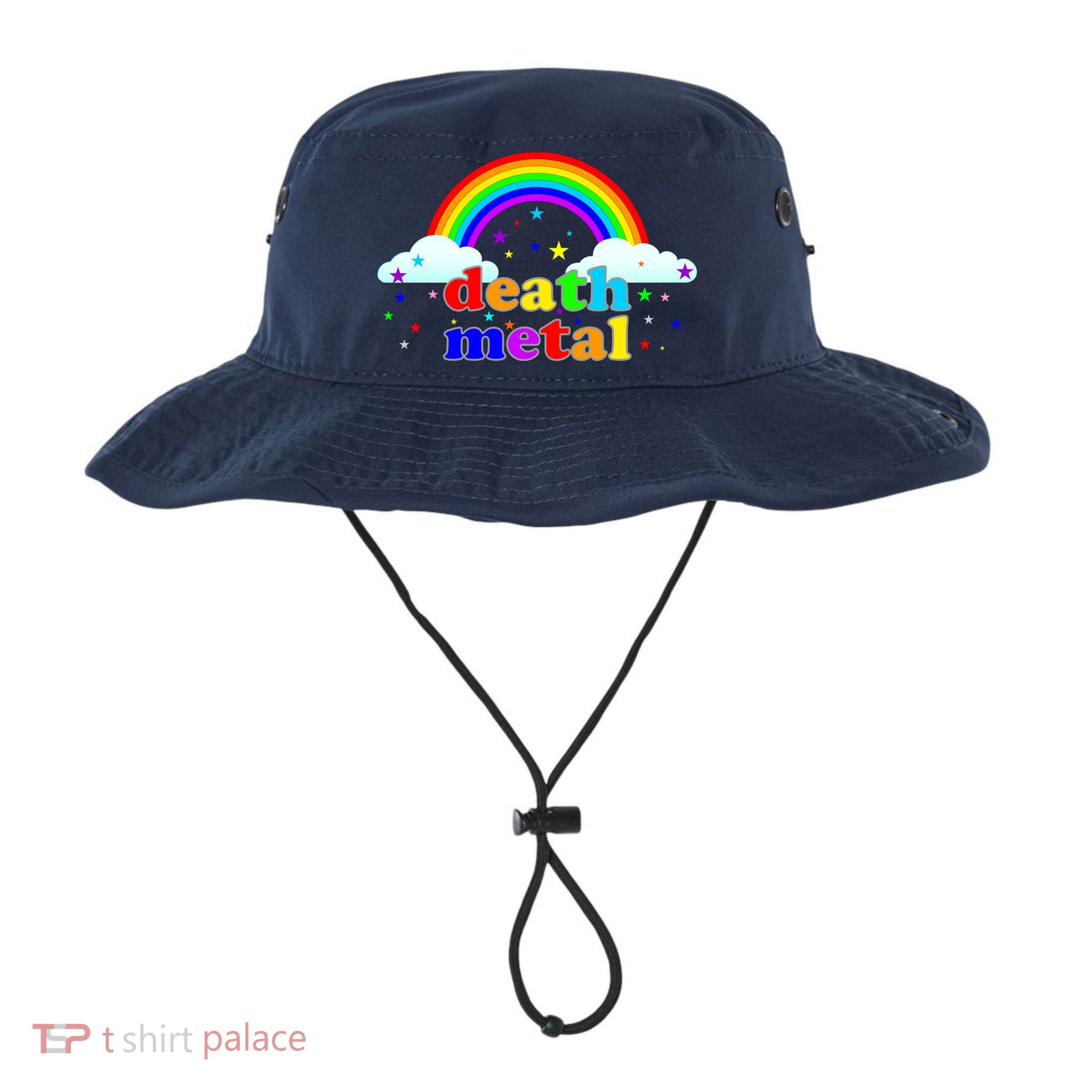 Rainbow Death Metal Logo Bucket Hat