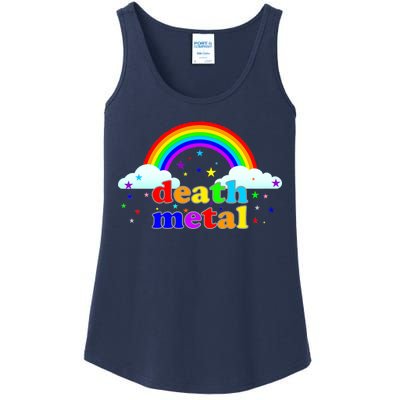 Rainbow Death Metal Logo Ladies Essential Tank