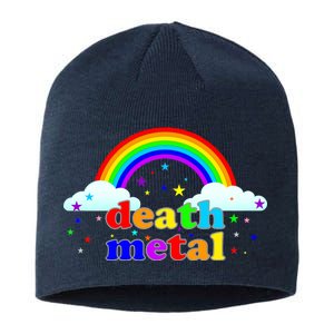 Rainbow Death Metal Logo Sustainable Beanie