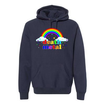 Rainbow Death Metal Logo Premium Hoodie