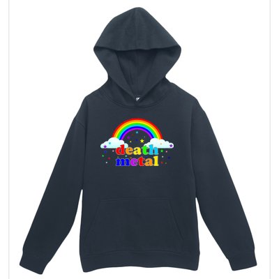 Rainbow Death Metal Logo Urban Pullover Hoodie