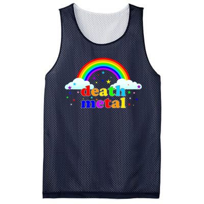 Rainbow Death Metal Logo Mesh Reversible Basketball Jersey Tank