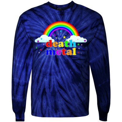 Rainbow Death Metal Logo Tie-Dye Long Sleeve Shirt