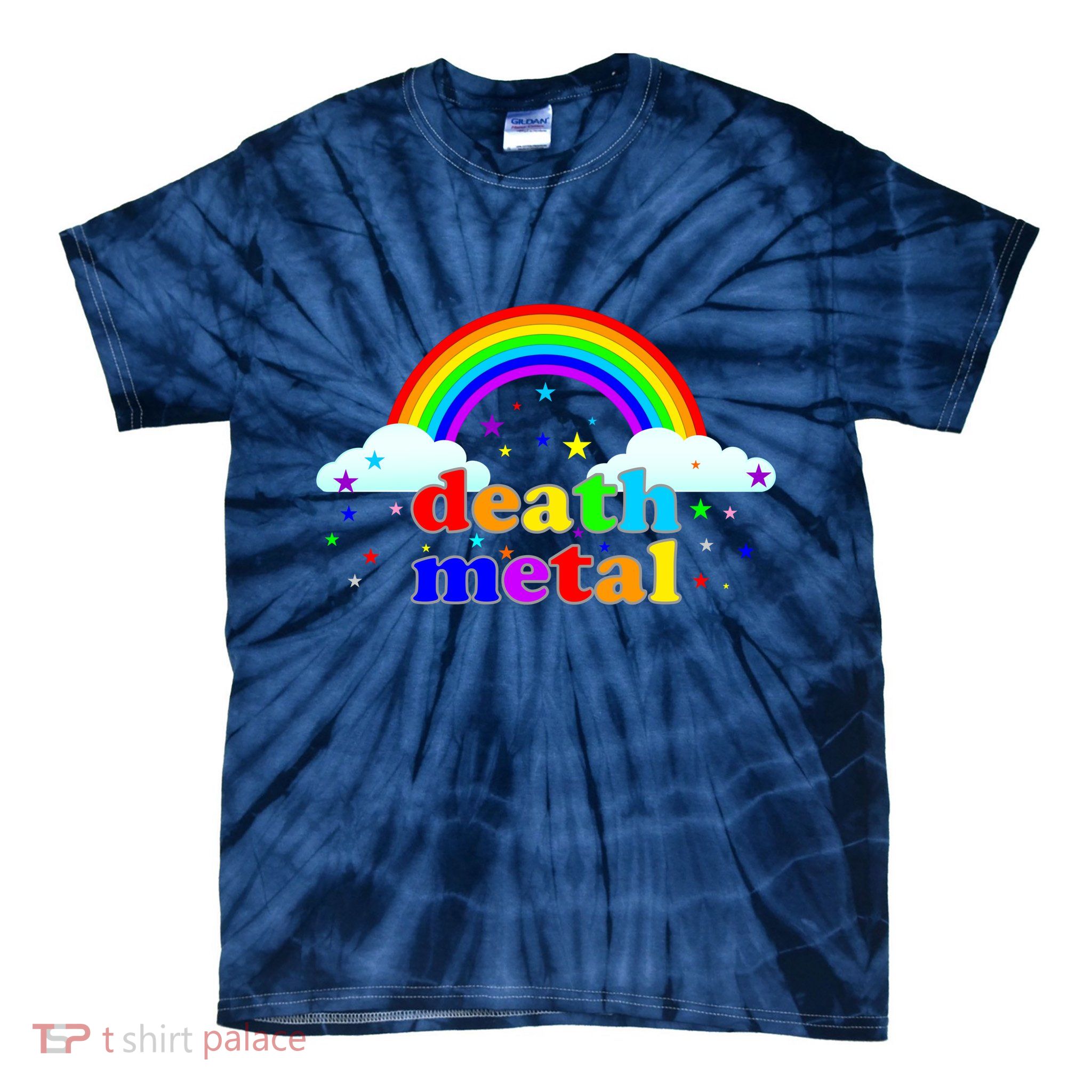Rainbow Death Metal Logo Tie-Dye T-Shirt