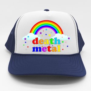 Rainbow Death Metal Logo Trucker Hat