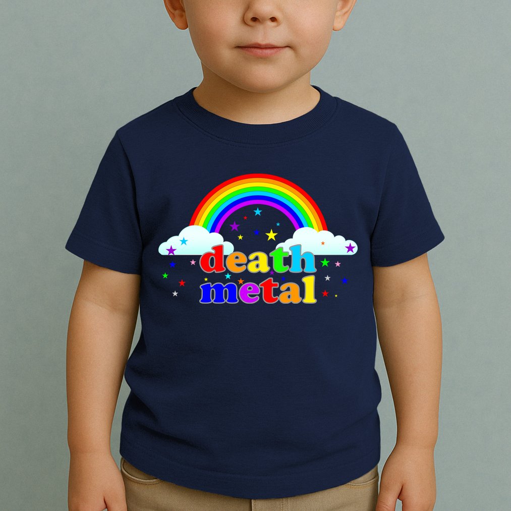 Rainbow Death Metal Logo Toddler T-Shirt