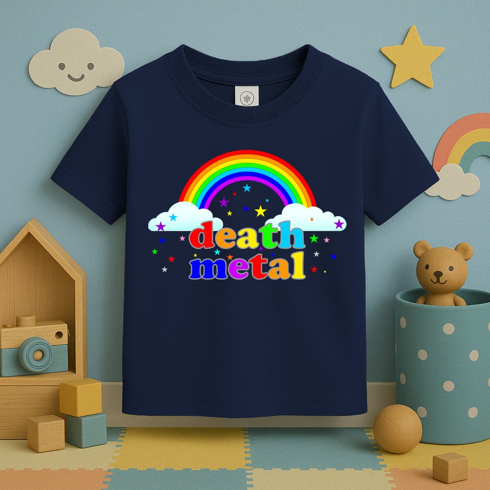 Rainbow Death Metal Logo Toddler T-Shirt