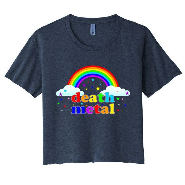 Rainbow Death Metal Logo Crop Top