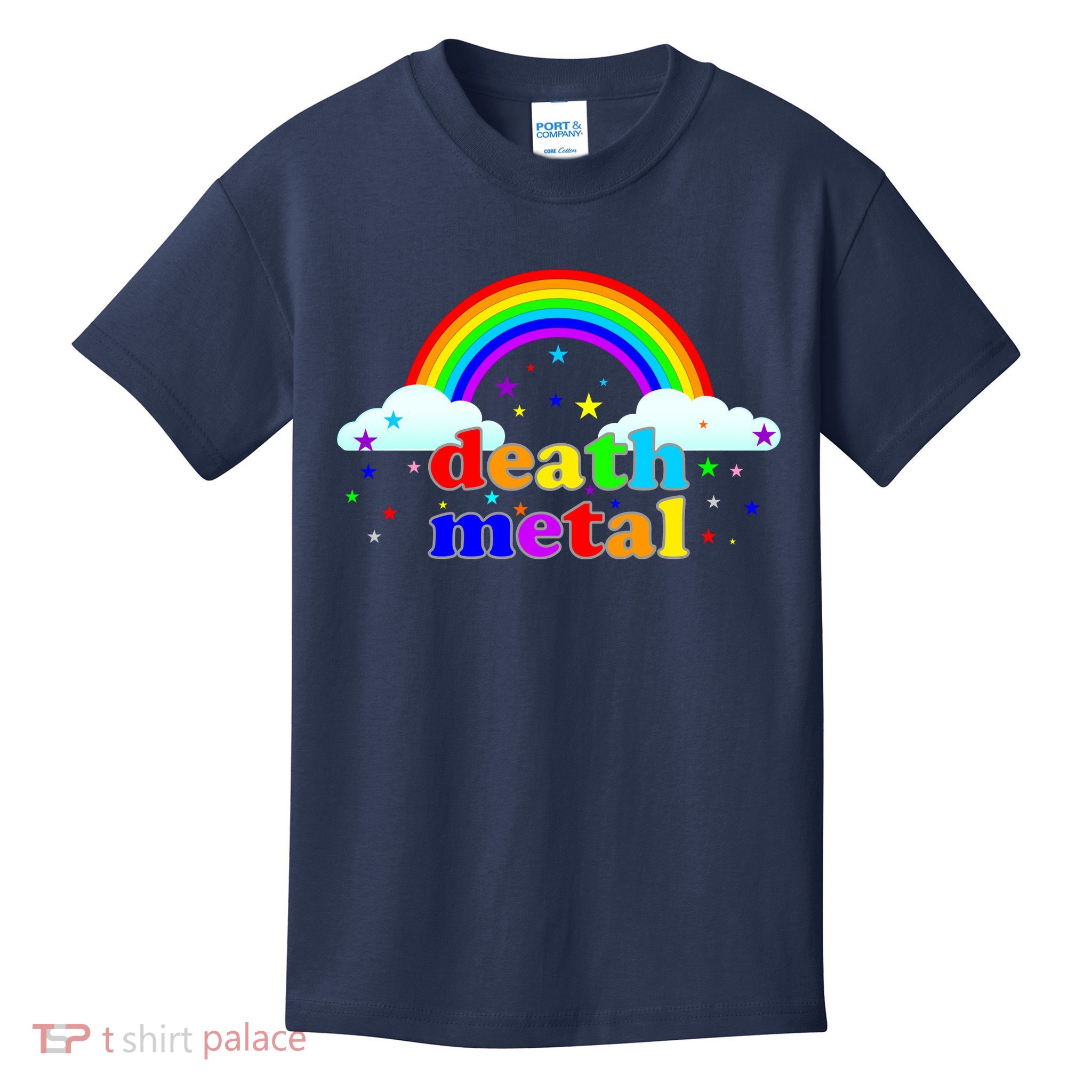 Rainbow Death Metal Logo Kids T-Shirt