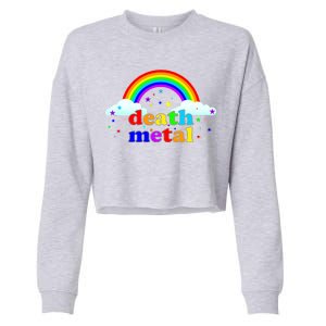 Rainbow Death Metal Logo Cropped Pullover Crew