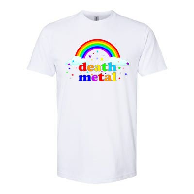 Rainbow Death Metal Logo Softstyle CVC T-Shirt