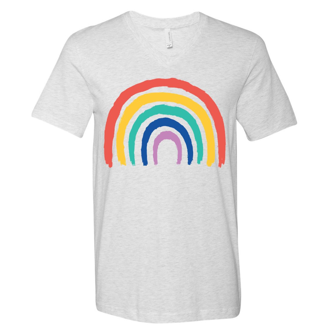 Rainbow Drawing V-Neck T-Shirt