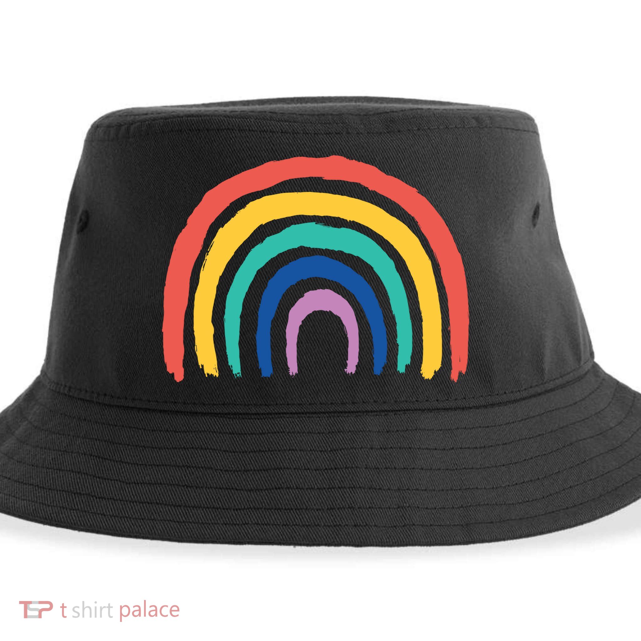 Rainbow Drawing Sustainable Bucket Hat