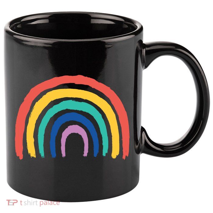Rainbow Drawing 11oz C Handle Ceramic Mug