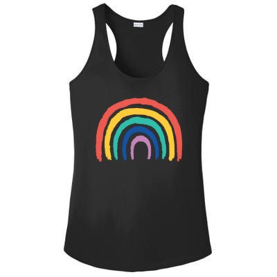 Rainbow Drawing Ladies PosiCharge Competitor Racerback Tank