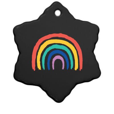 Rainbow Drawing Ceramic Star Ornament