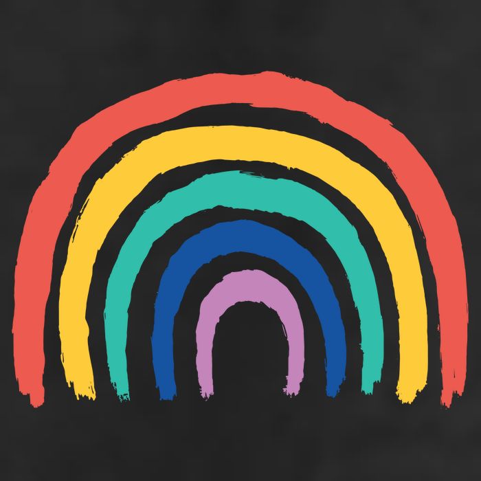 Rainbow Drawing Golf Towel