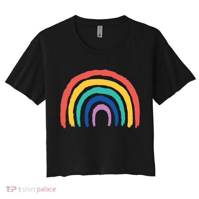 Rainbow Drawing Crop Top