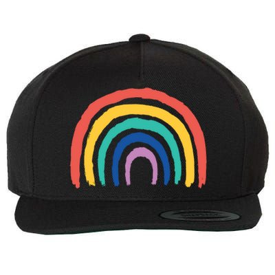 Rainbow Drawing Wool Snapback Cap