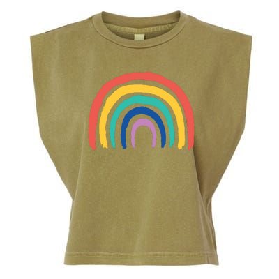 Rainbow Drawing Garment-Dyed Women's Muscle Tee