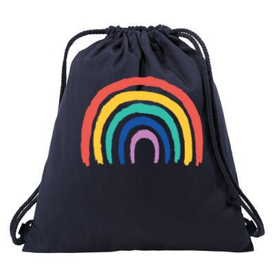 Rainbow Drawing Drawstring Bag