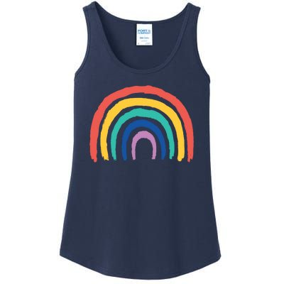 Rainbow Drawing Ladies Essential Tank