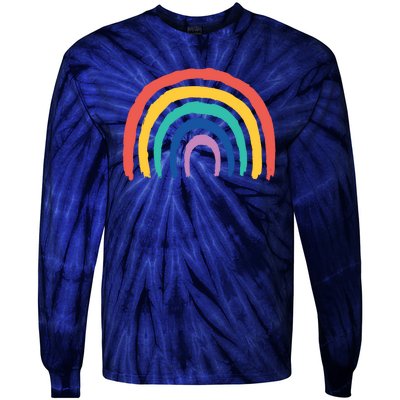 Rainbow Drawing Tie-Dye Long Sleeve Shirt