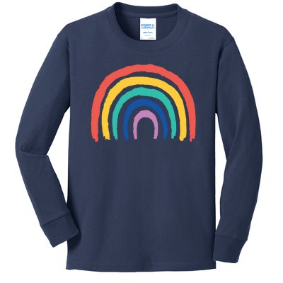 Rainbow Drawing Kids Long Sleeve Shirt