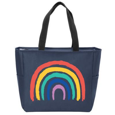 Rainbow Drawing Zip Tote Bag